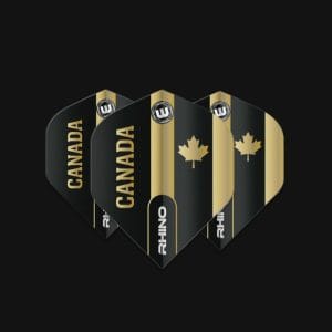 WINMAU RHINO BLACK & GOLD FLAG- CANADA FLIGHTS