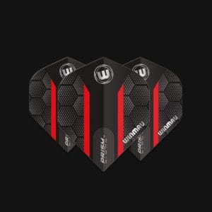 WINMAU PRISM ALPHA BLACK & RED HEXAGON FLIGHTS