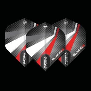 WINMAU PRISM ALPHA BLACK, RED & WHITE FLIGHTS
