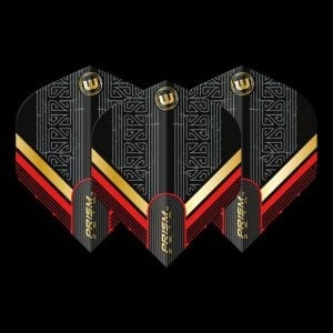 WINMAU PRISM ZETA BLACK, RED & GOLD FLIGHTS