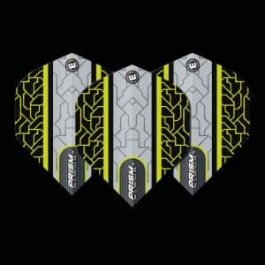 WINMAU PRISM ALPHA BLACK & YELLOW FLIGHTS
