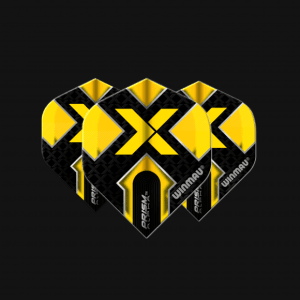 WINMAU PRISM ALPHA BLACK & YELLOW FLIGHTS