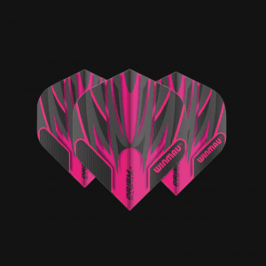 WINMAU PRISM ALPHA BLACK & PINK FLIGHTS