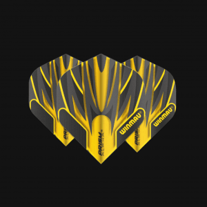 WINMAU PRISM ALPHA BLACK & YELLOW FLIGHTS