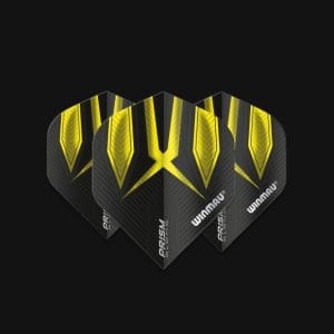 WINMAU PRISM ALPHA BLACK & YELLOW FLIGHTS