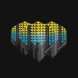 WINMAU PRISM ALPHA BLACK & YELLOW FLIGHTS