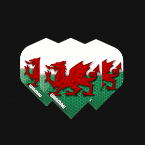 WINMAU MEGA STD WALES DART FLIGHTS 75 MICRON  x 3 Flights