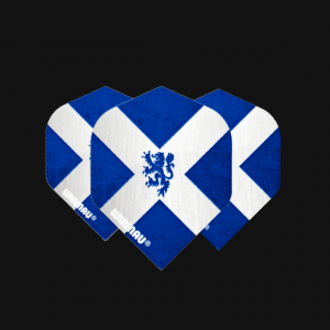 WINMAU MEGA STD SCOTLAND DART FLIGHTS 75 MICRON  x 3 Flights
