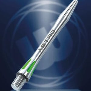 Winmau Astro Aluminium Intermediate Dart Stems, Green - Set of 3 Stems