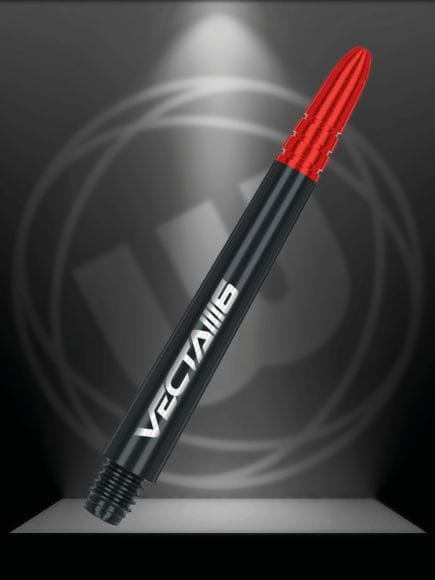 WINMAU Vecta Blade 6 Polycarbonate Medium Dart Stems, Black/Red- 3 stems