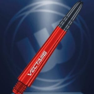 WINMAU Vecta Blade 6 Polycarbonate Medium Dart Stems, Red/Black- 3 stems