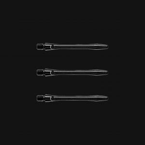 WINMAU Anodised Short Aluminium Dart Stems, Black - (3 Stems in total)