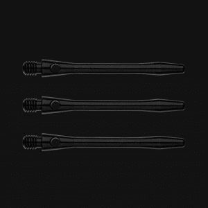 WINMAU Anodised Medium Aluminium Dart Stems, Black - (3 Stems in total)