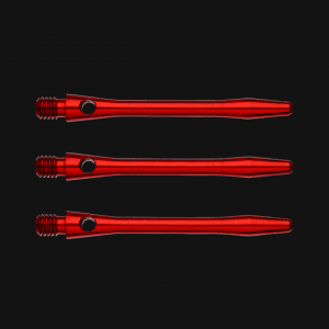 WINMAU Anodised Medium Aluminium Dart Stems, Red - (3 Stems in total)