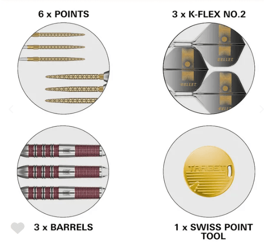 Target Stephen Bunting 95K 95% Tungsten SP Steel Tip Darts - Image 3