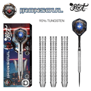 Shot Future Knights Ironsoul Steel Tip Dart Set-90% Tungsten Barrels