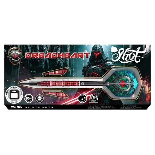 Shot Future Knights Dreadheart 90% Steel Tip Darts - Image 6