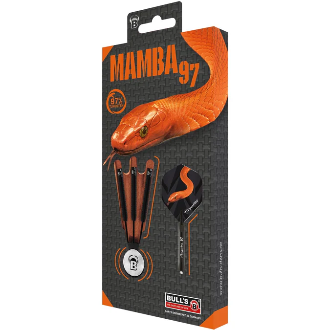 BULL'S Mamba 97 Darts - Steel Tip - M2 - Black Titanium - Image 3