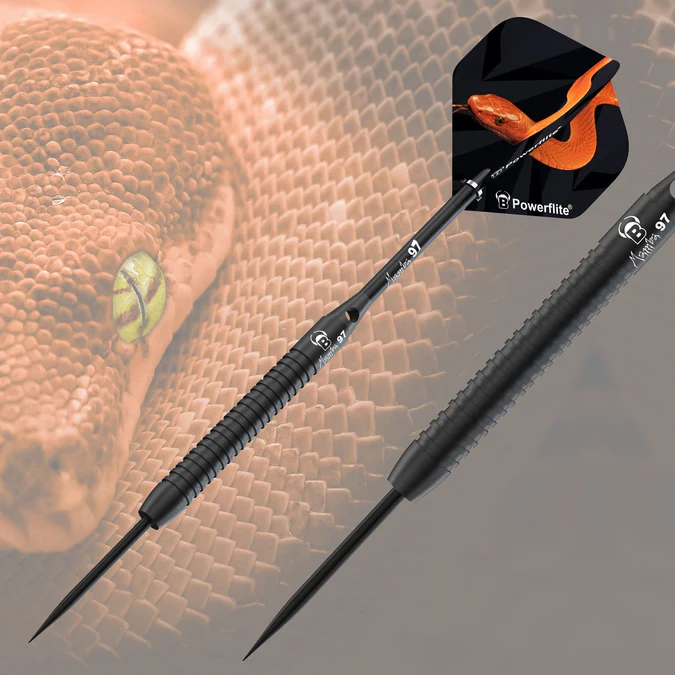 BULL'S Mamba 97 Darts - Steel Tip - M2 - Black Titanium - Image 2