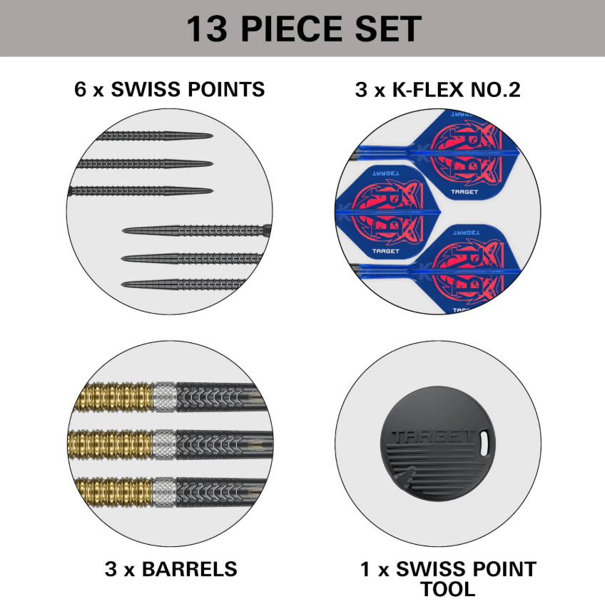 Target Darts Raymond Van Barneveld Gen 6 Swiss Point Darts - Image 3