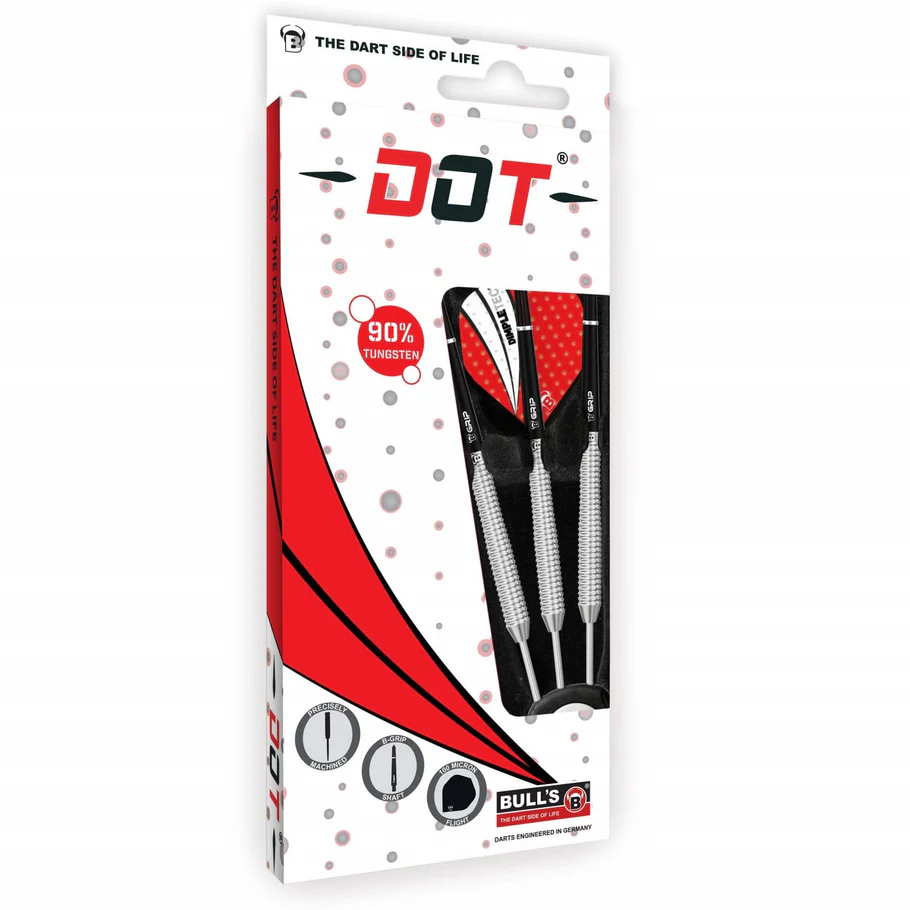 BULL'S Dot D2 Darts - Steel Tip - 90% Tungsten - Full Ring - Image 2