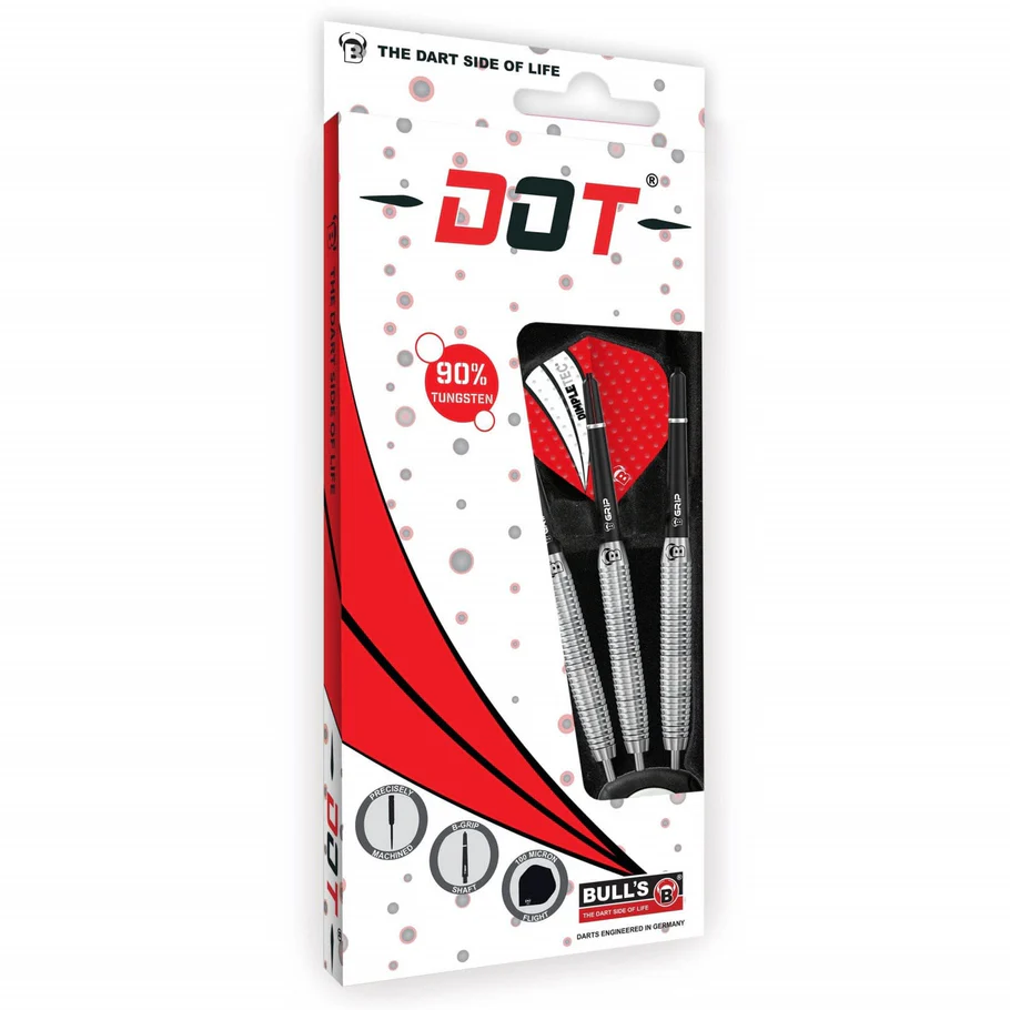 BULL'S Dot D7 Darts - Steel Tip - 90% Tungsten - Straight Shark - Image 2