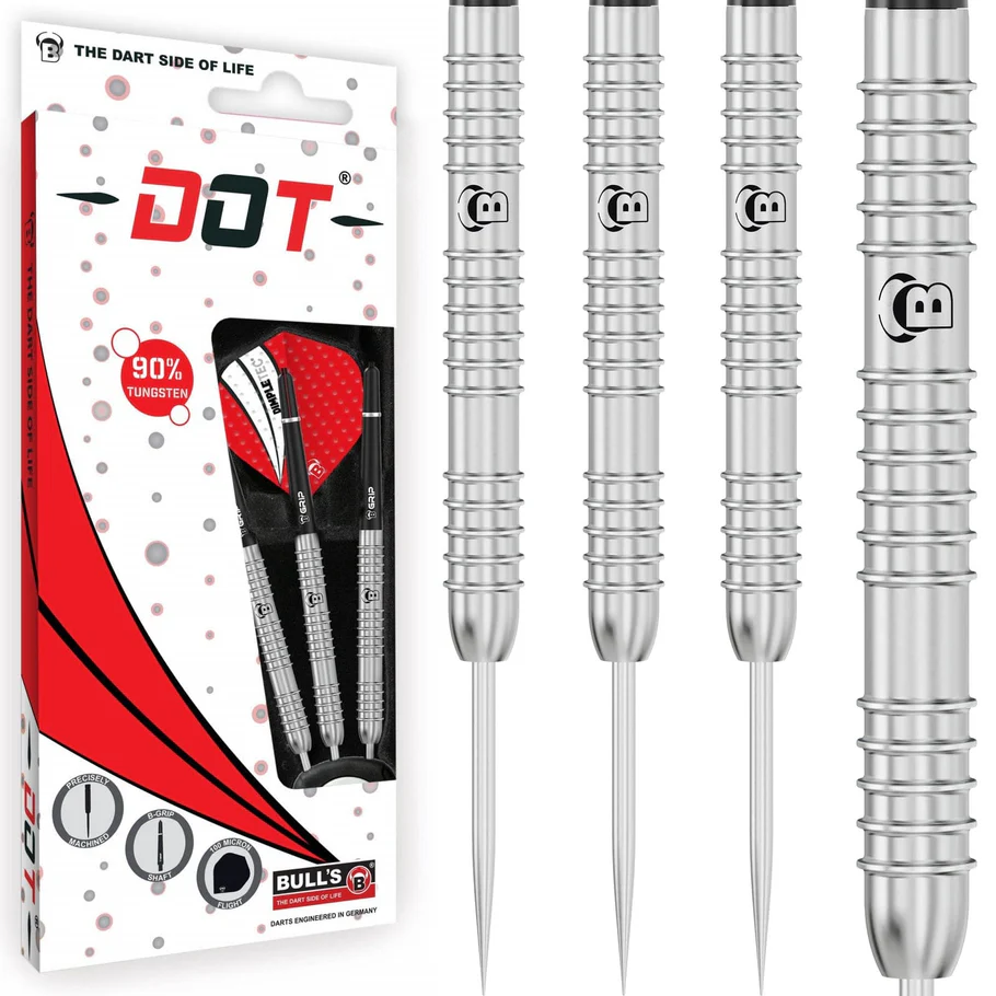 BULL'S Dot D8 Darts - Steel Tip - 90% Tungsten - Outer Grip - Image 4