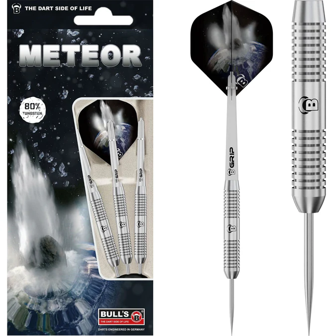 BULL'S Meteor Darts - Steel Tip - 80% Tungsten - MT1 - Ringed