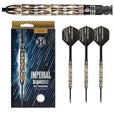 Harrows Imperial Diamond Darts - Steel Tip - Gold Diamond - Image 2