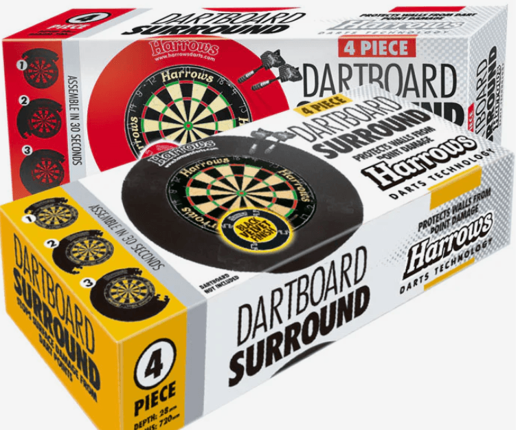 Harrows Dart Board Surround Black- 4 PC - Image 3