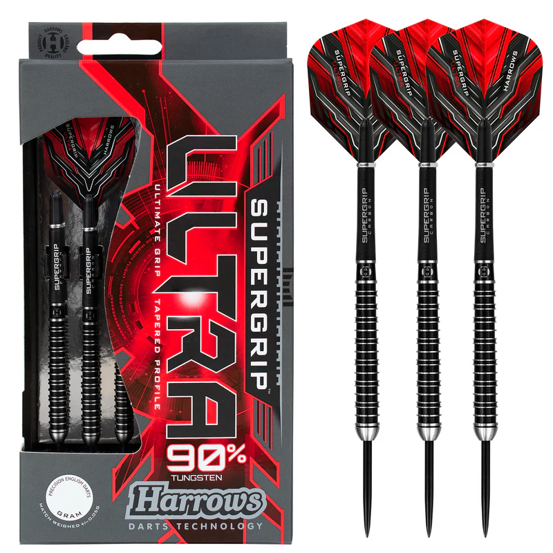 Harrows Supergrip Ultra 90% Steel Tip Darts