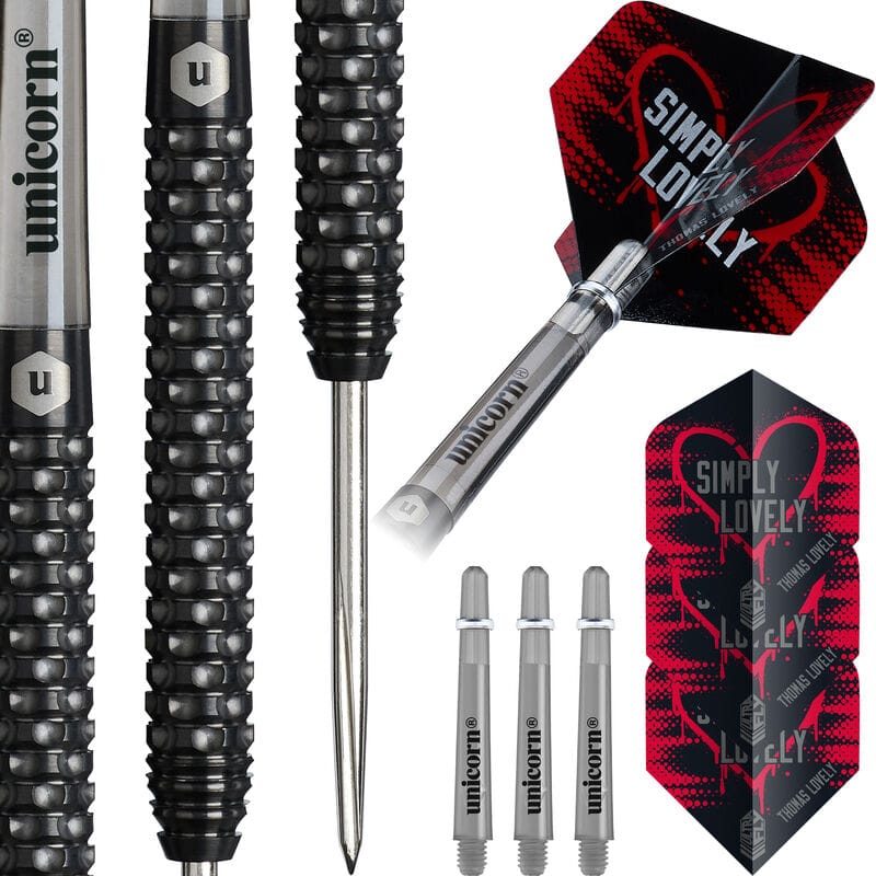 Unicorn Thomas Lovely Darts 90% Tungsten Parallel Barrels Black PVD Coating 23g - Image 5