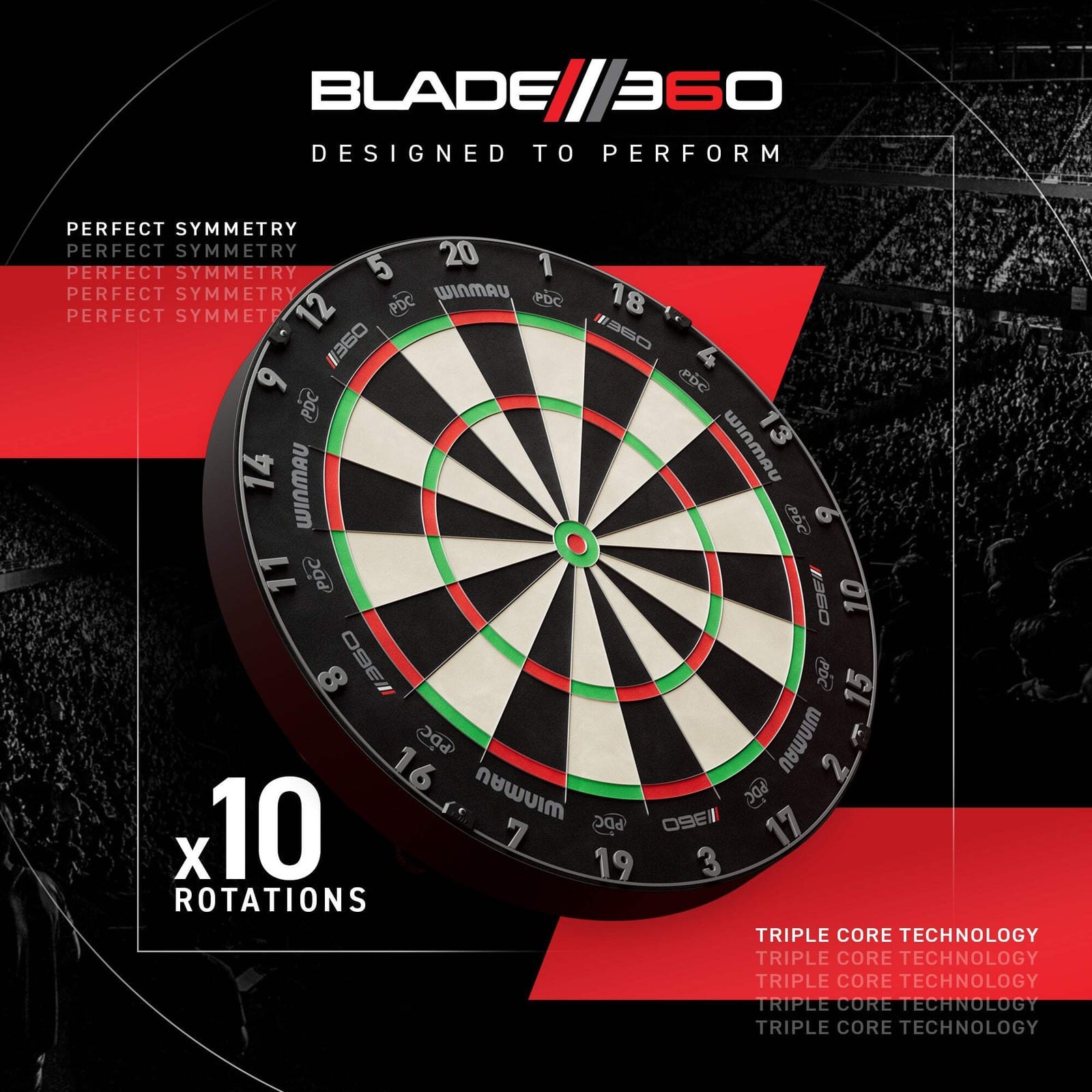 Winmau Blade 360 Triple Core Dartboard - Image 12