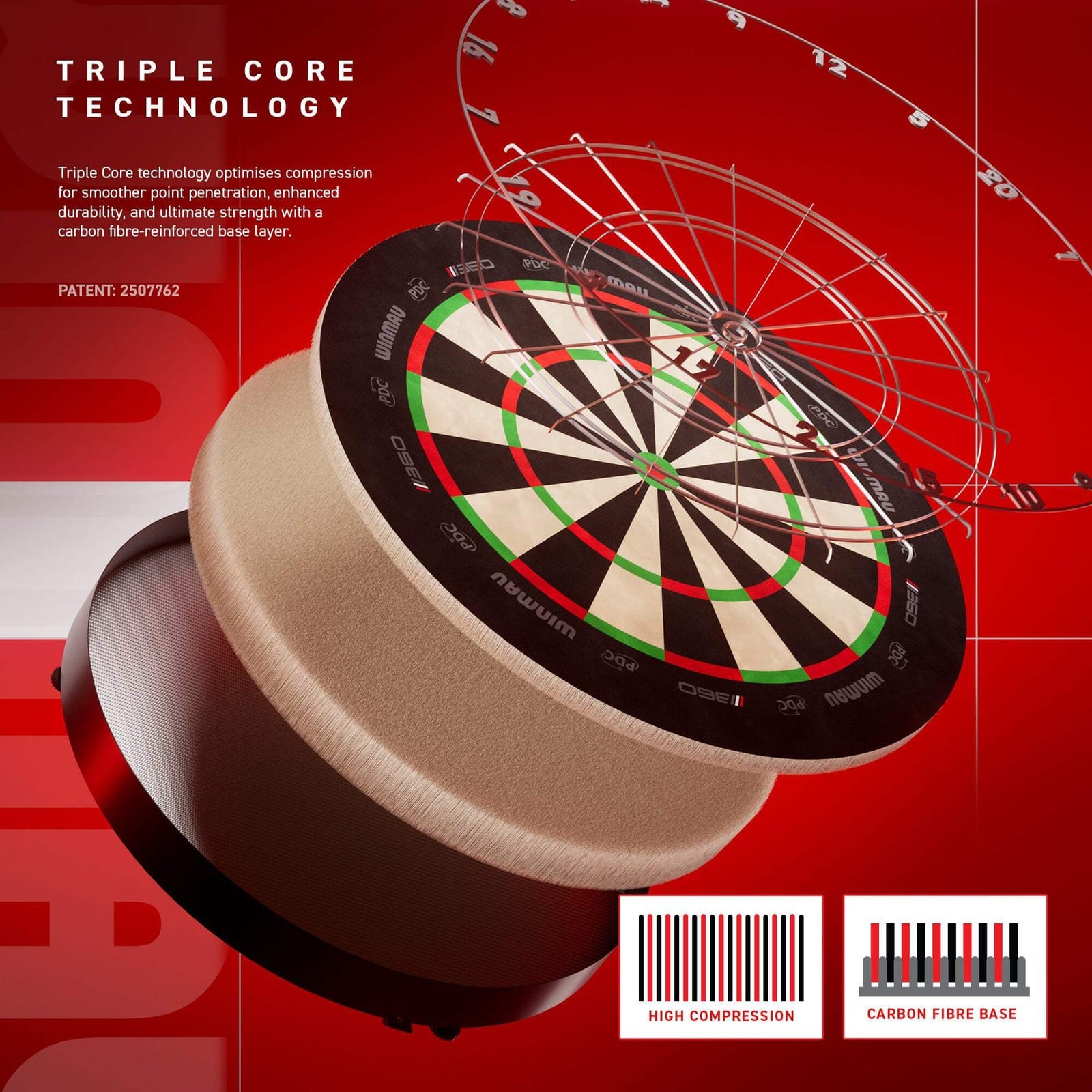 Winmau Blade 360 Triple Core Dartboard - Image 9
