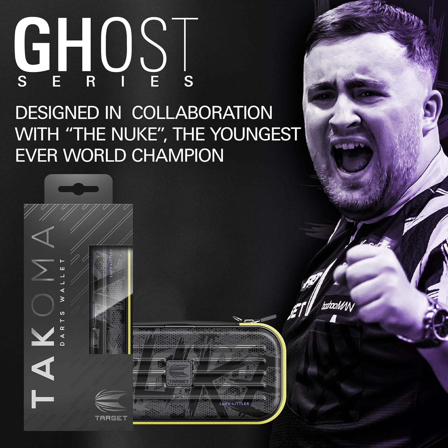Target Darts Luke Littler Takoma Ghost Series Dart Case Std or XL - Image 4