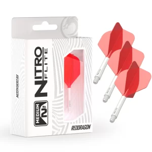Nitro Flite - Integrated Flight and Shaft White & Red