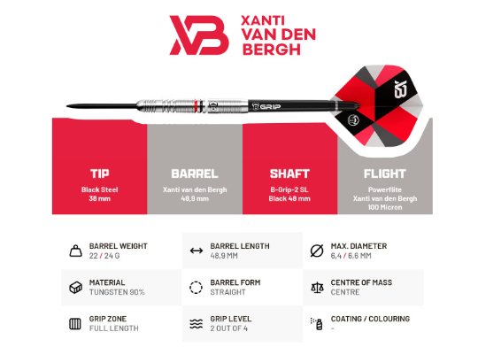 BULL'S Xanti Van den Bergh Steel Dart - Image 4