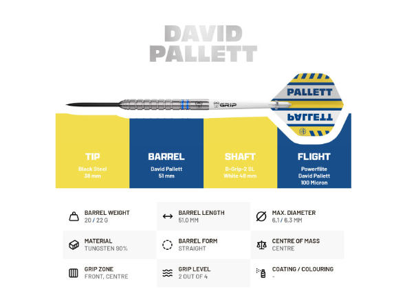 BULL'S David Pallett Steel Dart - Image 4