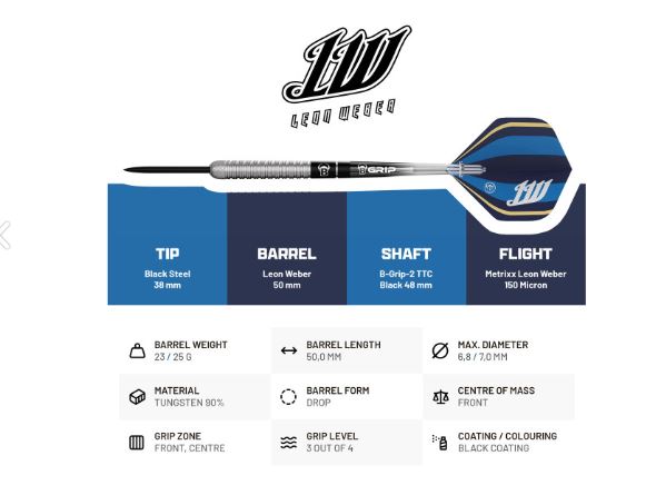 BULL'S Leon Weber Steel Dart - Image 2