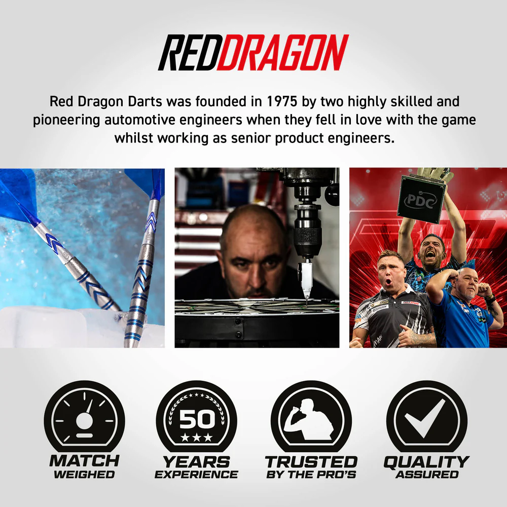 Red Dragon Gerwyn Price Blue Originals SP 90% Tungsten Steel Tip Darts - Image 4