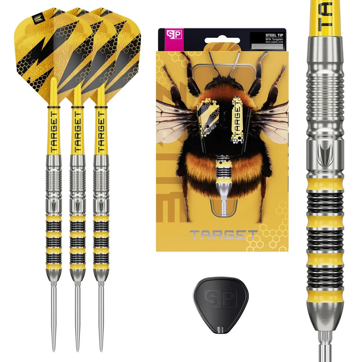 Target Darts BUZZ Steel Tip 90% Tungsten Swiss Points Dart Set Barrel 01
