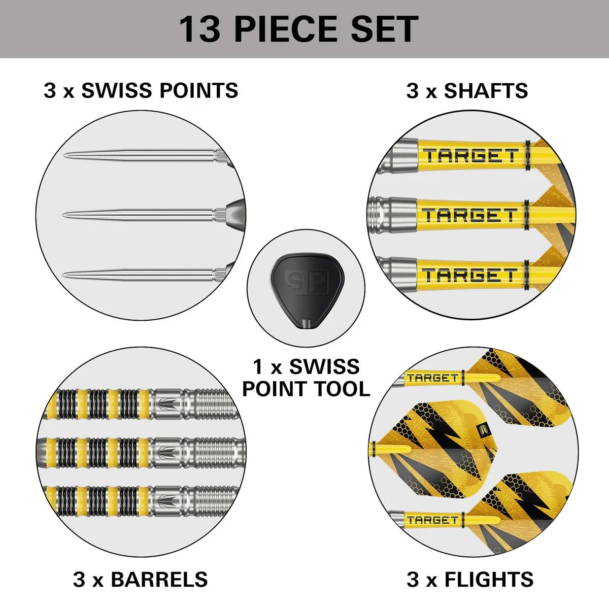Target Darts BUZZ Steel Tip 90% Tungsten Swiss Points Dart Set Barrel 01 - Image 4