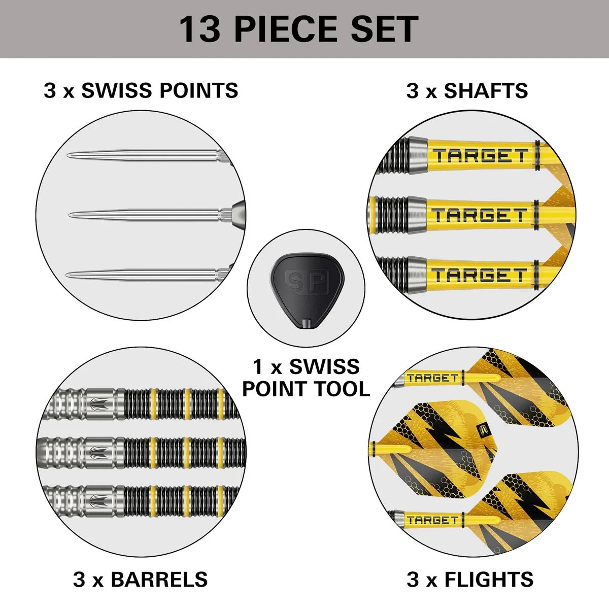 Target Darts BUZZ Steel Tip 90% Tungsten Swiss Points Dart Set Barrel 02 - Image 3