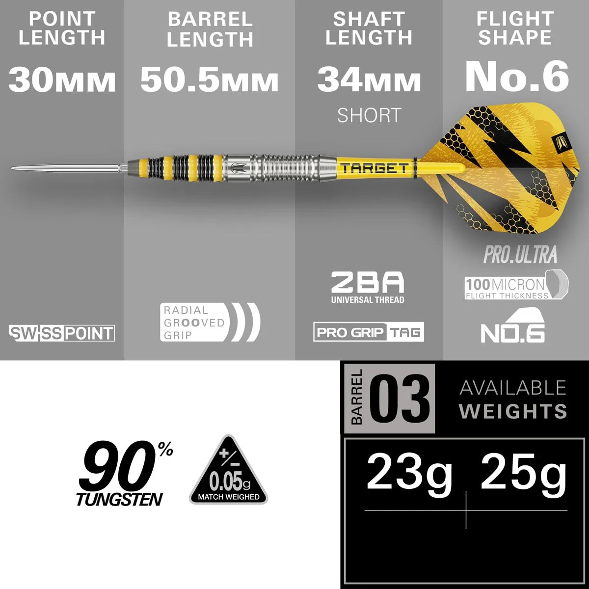 Target Darts BUZZ Steel Tip 90% Tungsten Swiss Points Dart Set Barrel 03 - Image 6