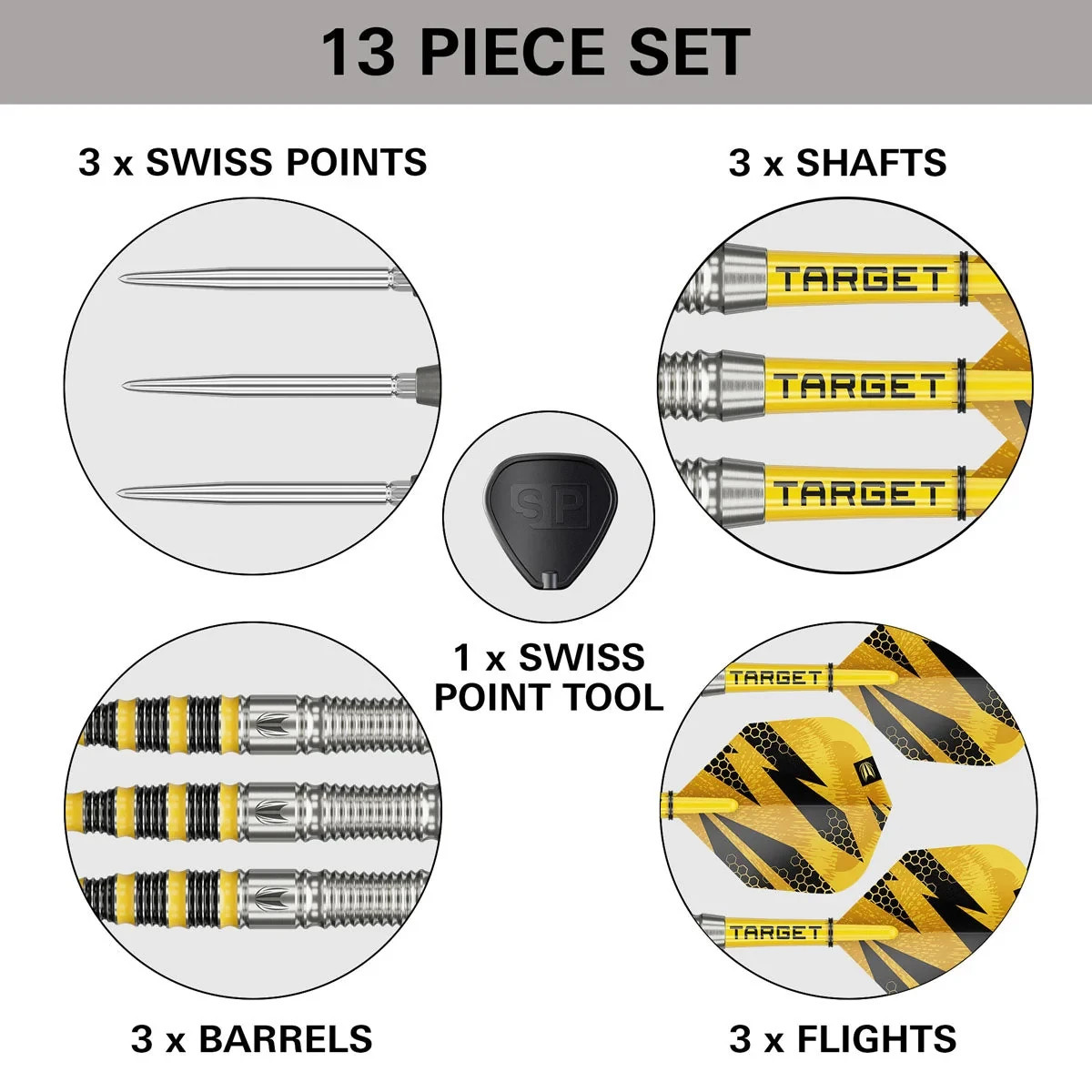 Target Darts BUZZ Steel Tip 90% Tungsten Swiss Points Dart Set Barrel 03 - Image 4
