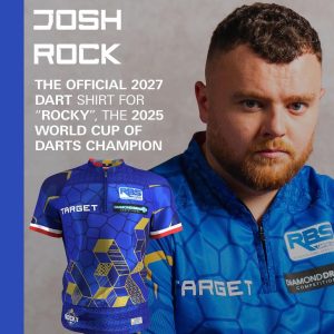 Target Darts Josh Rock 2027 Official Playing Shirt, Adult Various Sizes