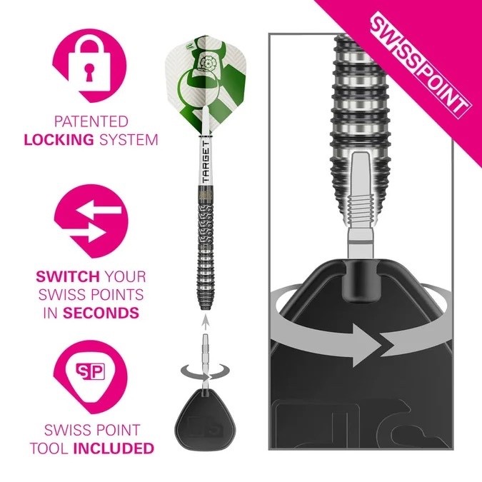 TARGET DARTS CHARLIE MANBY G1 SP 95% TUNGSTEN STEEL TIP DARTS - Image 4