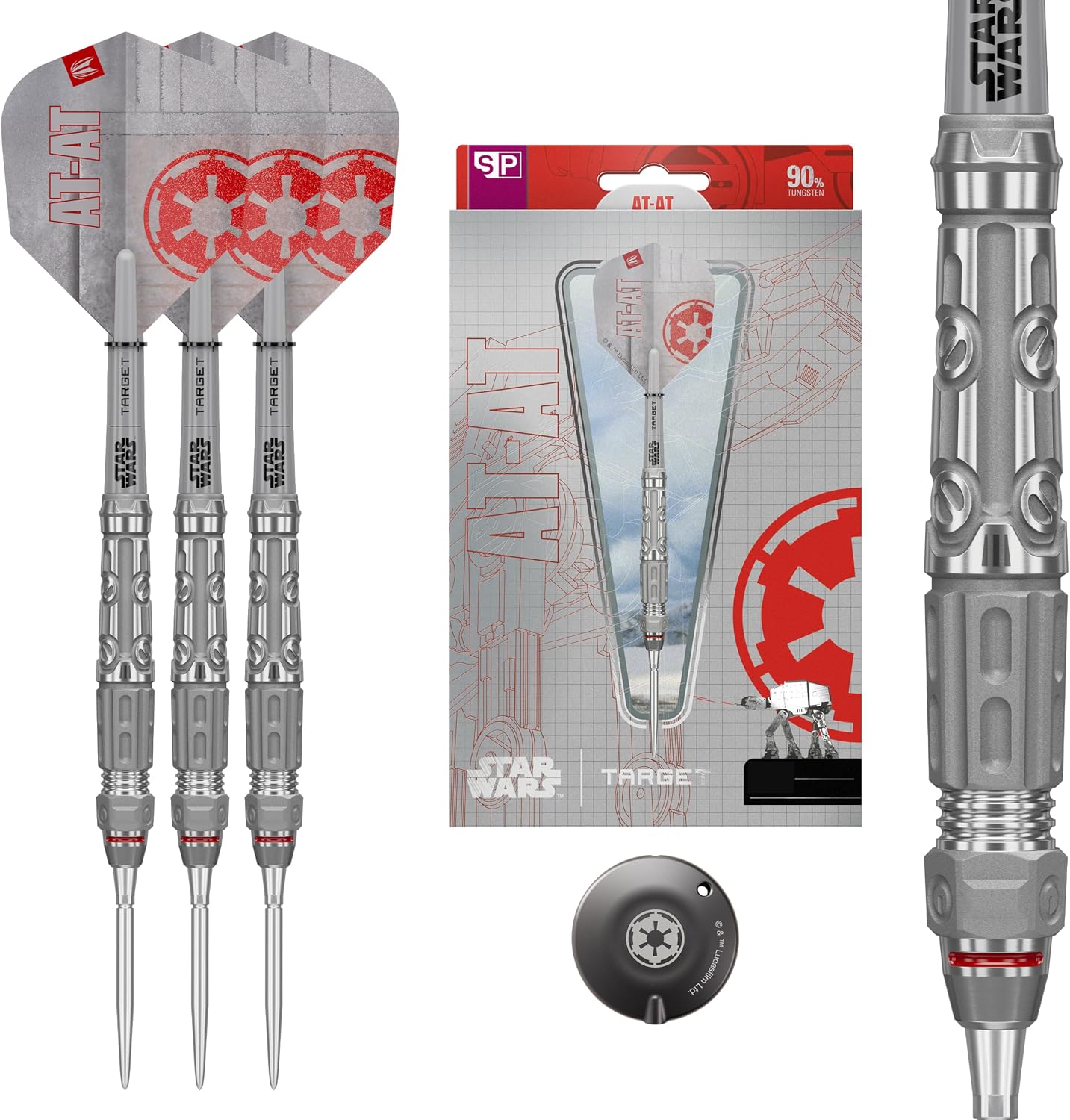 Target Darts Set Star Wars AT-AT 90% Tungsten Steel Tip Dart K-Flex Swiss Point