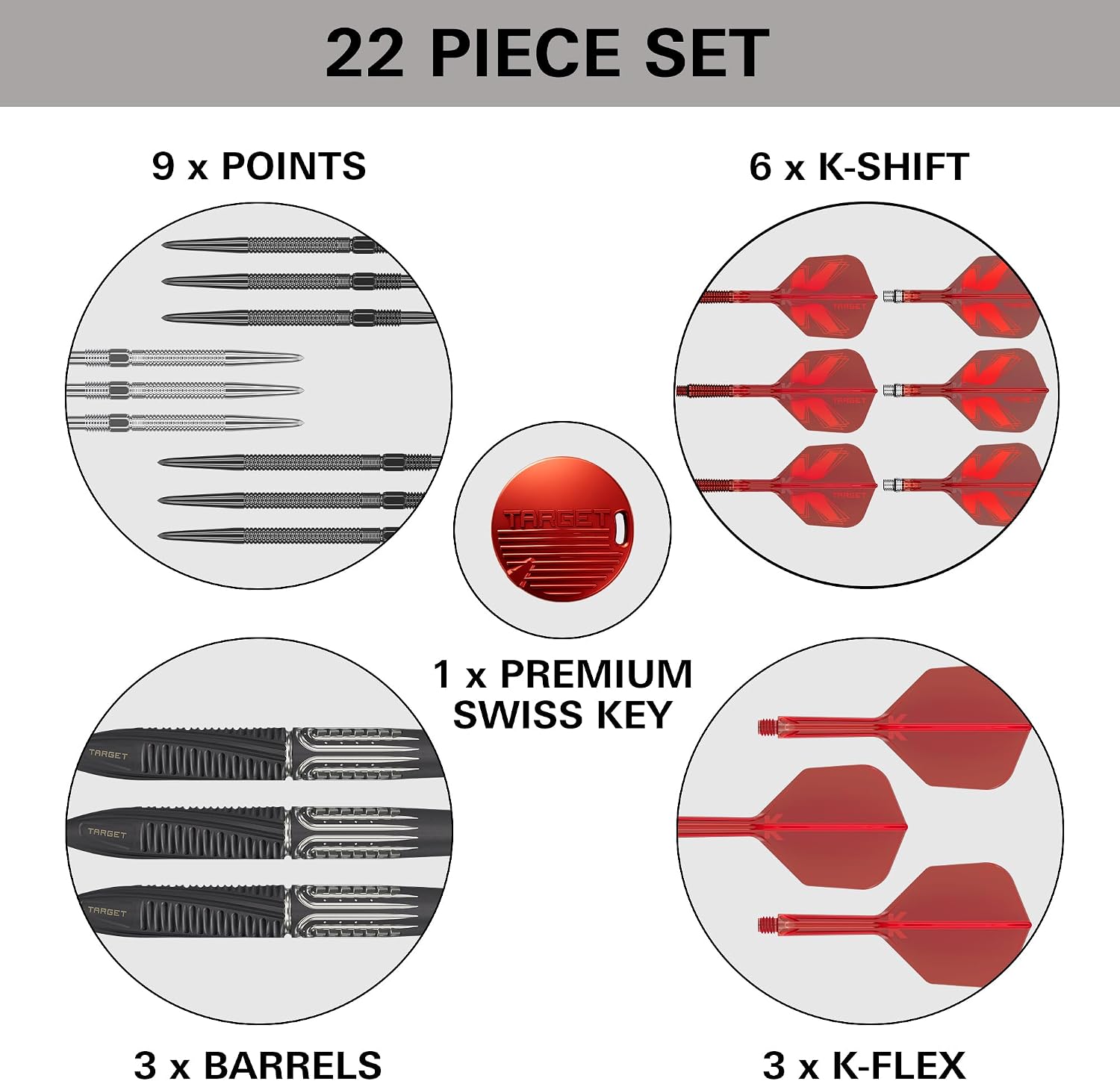 Target Darts SHIFT Steel Tip 90% Tungsten Swiss Point Professional Dart Set - Image 3