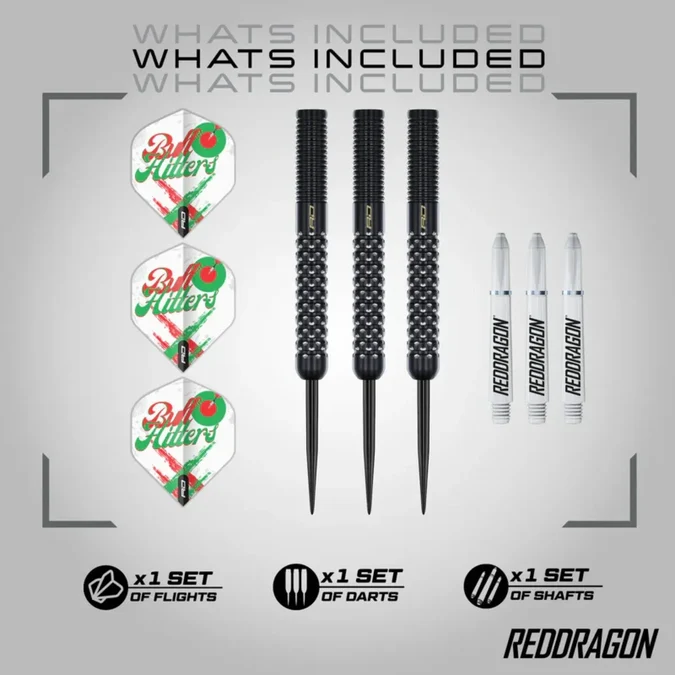 Red Dragon Bullhitters V1 90% Tungsten Steel Tip Darts - Image 6